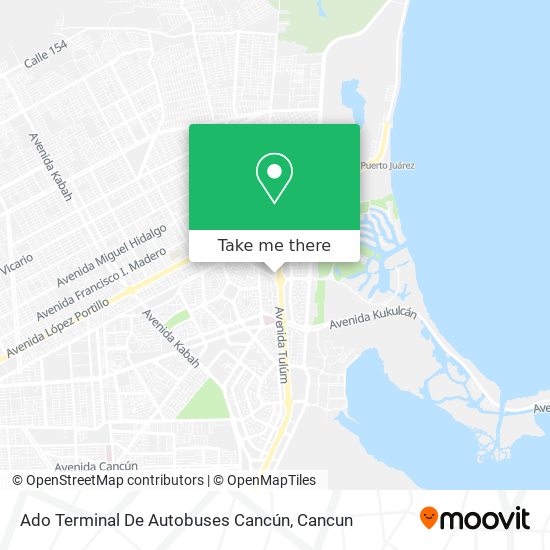 Mapa de Ado Terminal De Autobuses Cancún