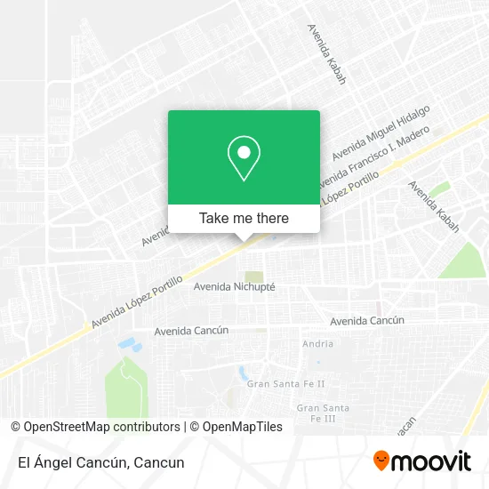 El Ángel Cancún map