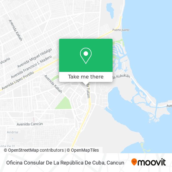 Mapa de Oficina Consular De La República De Cuba