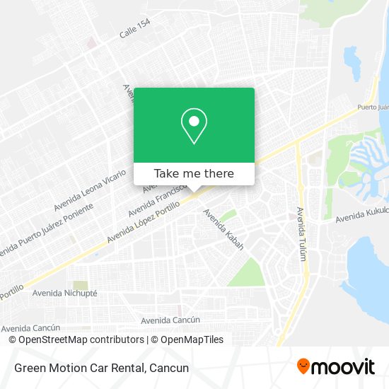 Green Motion Car Rental map