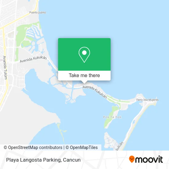 Playa Langosta Parking map
