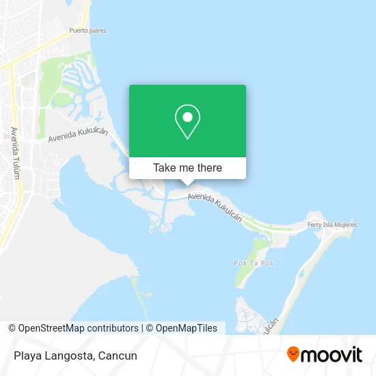 Playa Langosta map
