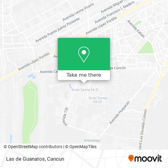 Mapa de Las de Guanatos