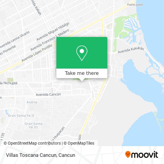 Villas Toscana Cancun map