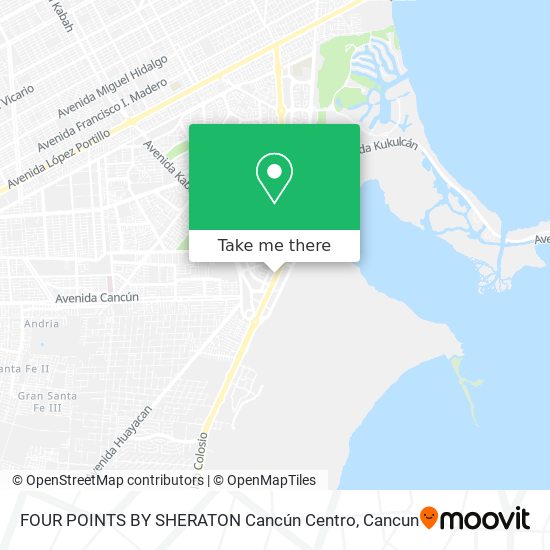 Mapa de FOUR POINTS BY SHERATON Cancún Centro