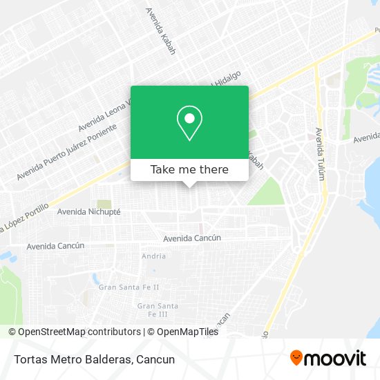 Mapa de Tortas Metro Balderas