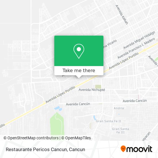 Mapa de Restaurante Pericos Cancun