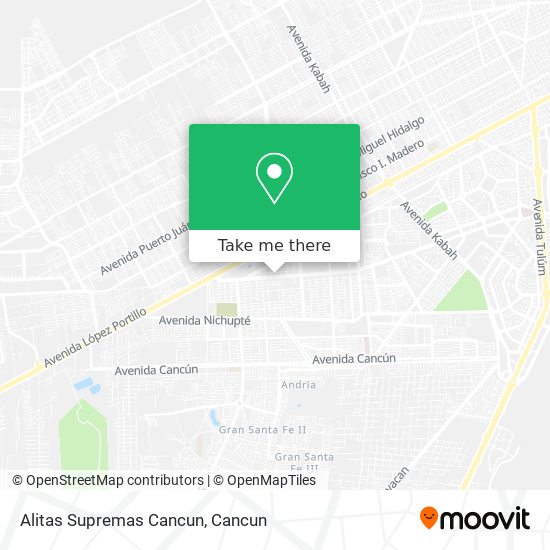 Mapa de Alitas Supremas Cancun