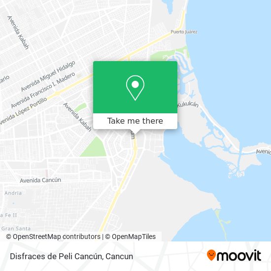 Disfraces de Peli Cancún map