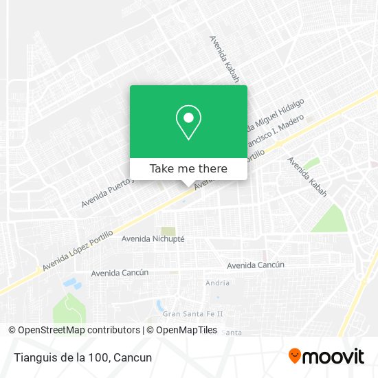 Tianguis de la 100 map