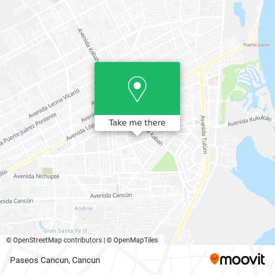 Paseos Cancun map