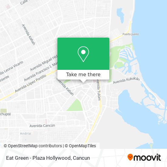 Eat Green - Plaza Hollywood map