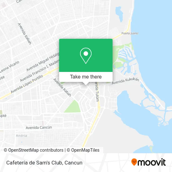 Cafetería de Sam's Club map