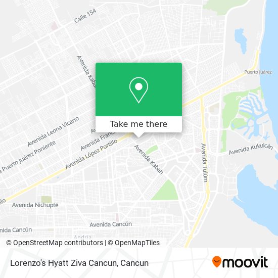 Mapa de Lorenzo's Hyatt Ziva Cancun