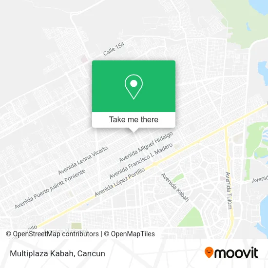Mapa de Multiplaza Kabah