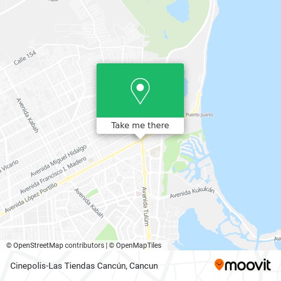 Mapa de Cinepolis-Las Tiendas Cancún