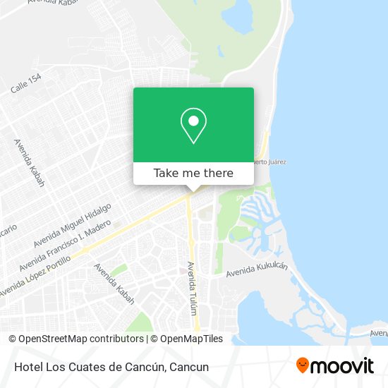 Hotel Los Cuates de Cancún map