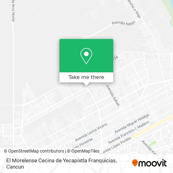 Mapa de El Morelense Cecina de Yecapixtla Franquicias