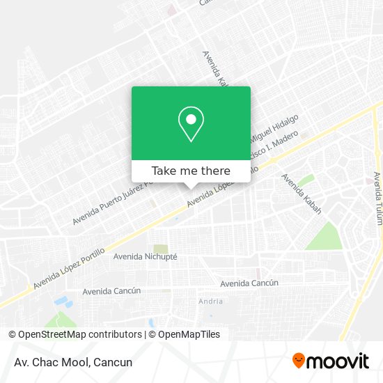 How to get to Av. Chac Mool in Benito Juárez by Bus?