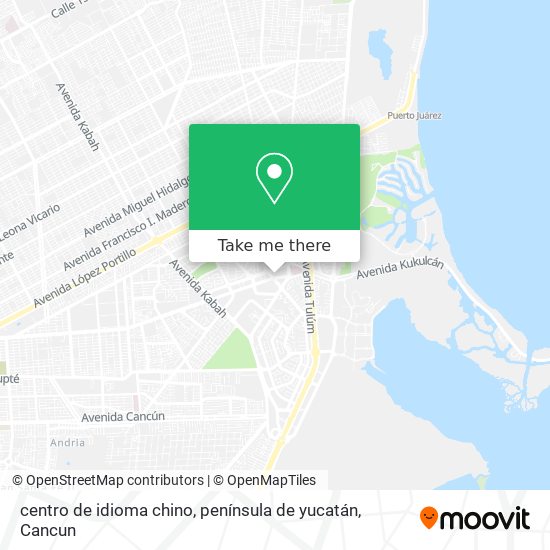 centro de idioma chino, península de yucatán map