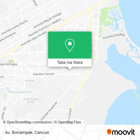 Av. Bonampak map
