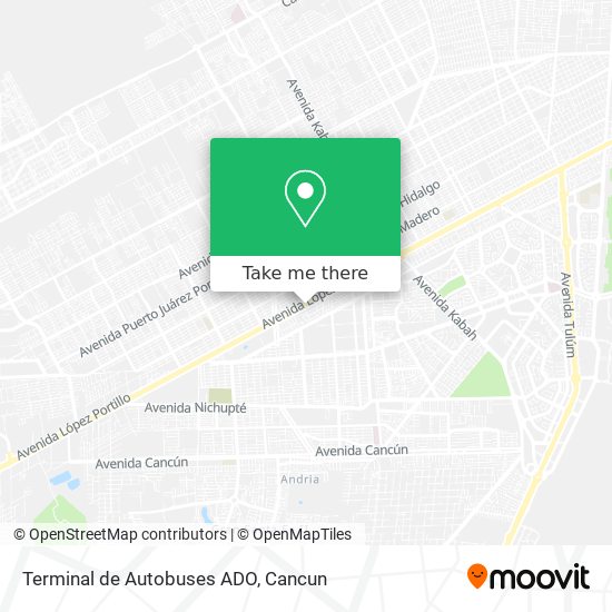 Terminal de Autobuses ADO map