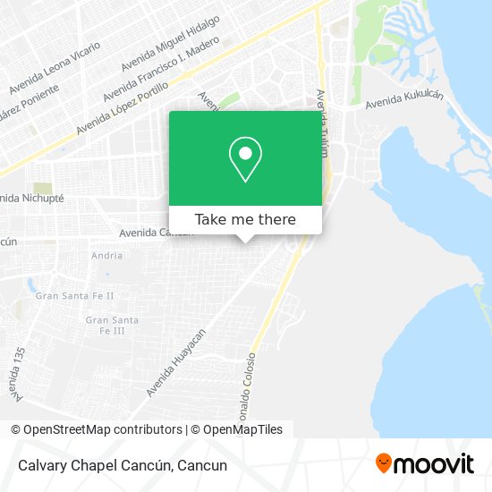Mapa de Calvary Chapel Cancún