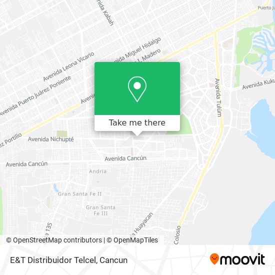Mapa de E&T Distribuidor Telcel