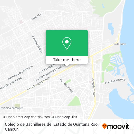 Colegio de Bachilleres del Estado de Quintana Roo map