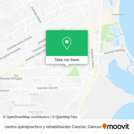 centro quiropractico y rehabilitación Cancún map