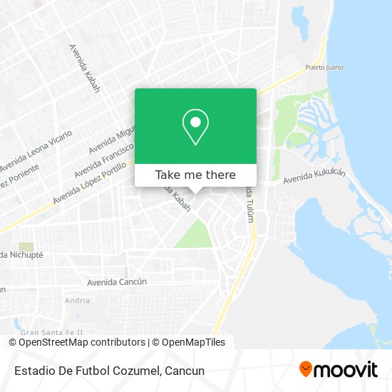 Mapa de Estadio De Futbol Cozumel