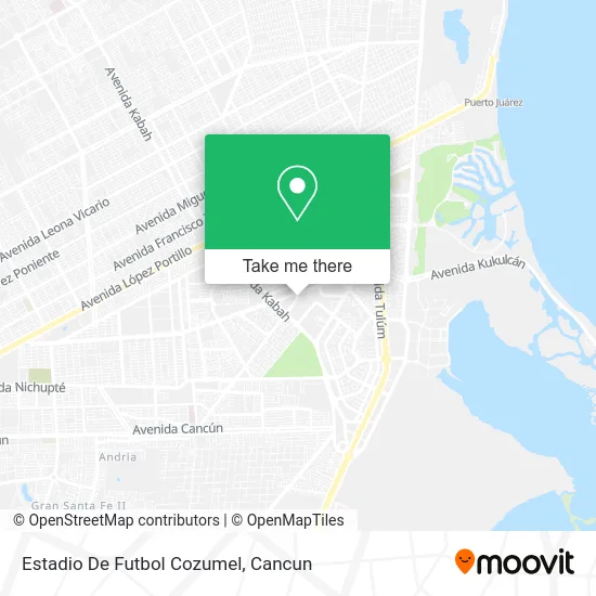 Estadio De Futbol Cozumel map