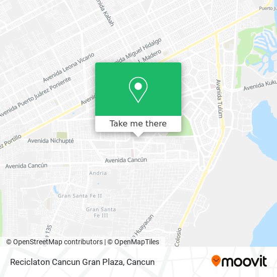 Mapa de Reciclaton Cancun Gran Plaza