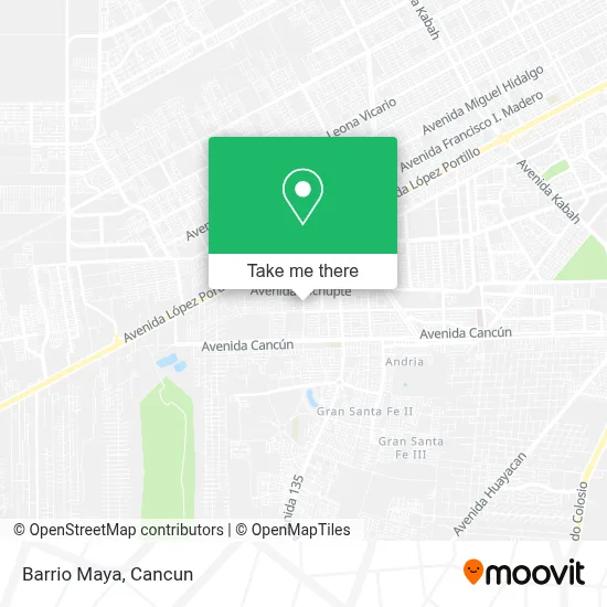 Barrio Maya map