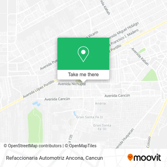 Refaccionaria Automotriz Ancona map