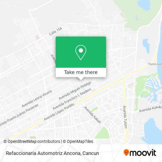Mapa de Refaccionaría Automotriz Ancona