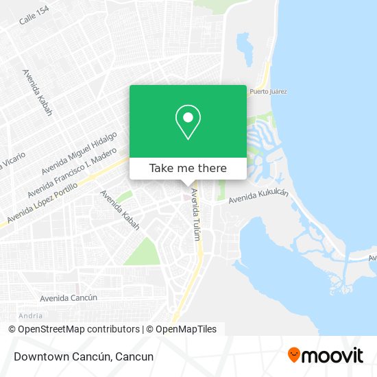 Mapa de Downtown Cancún