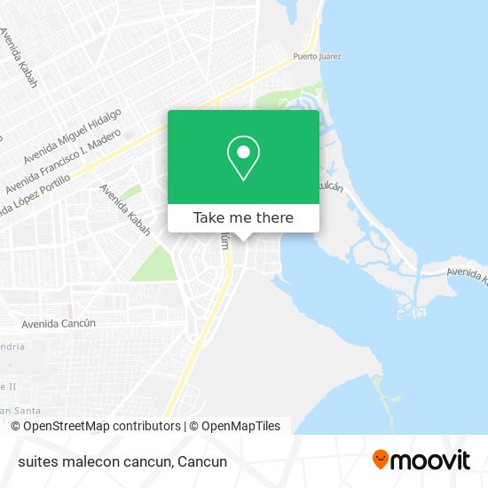 Mapa de suites malecon cancun