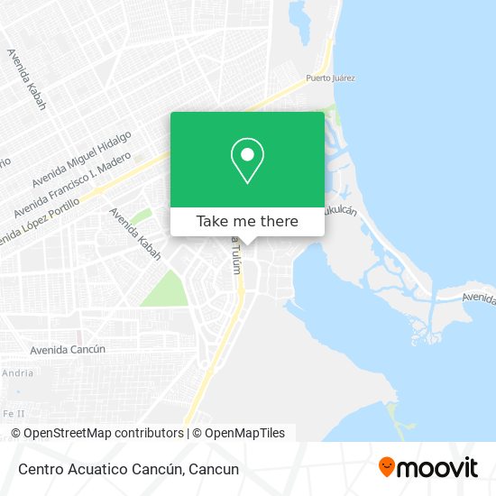 Centro Acuatico Cancún map