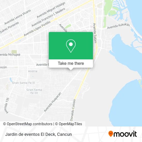 Jardín de eventos El Deck map