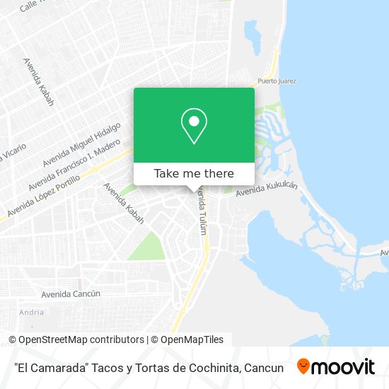 "El Camarada" Tacos y Tortas de Cochinita map