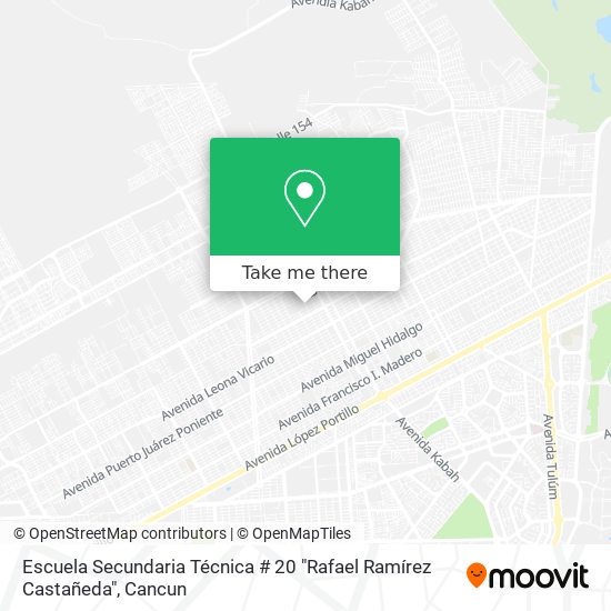 Mapa de Escuela Secundaria Técnica # 20 "Rafael Ramírez Castañeda"