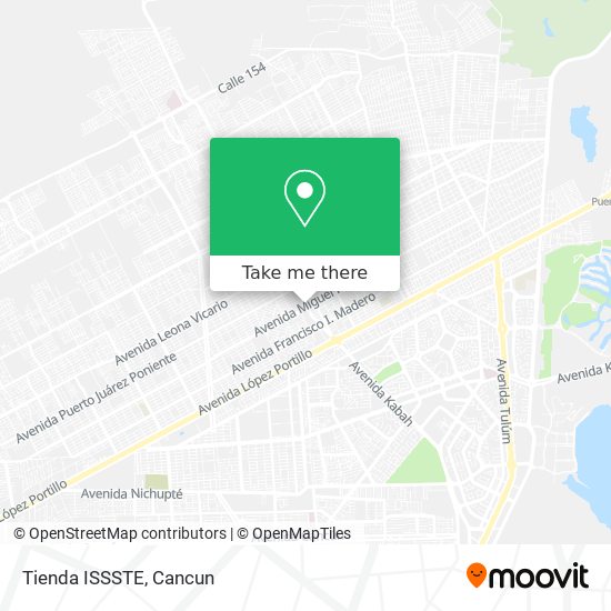 Tienda ISSSTE map