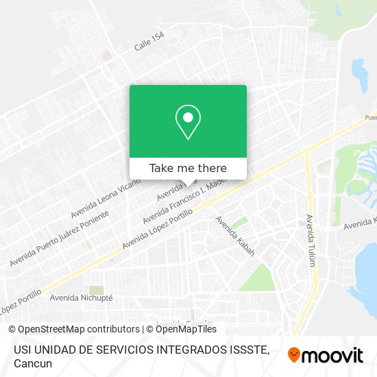 USI UNIDAD DE SERVICIOS INTEGRADOS ISSSTE map