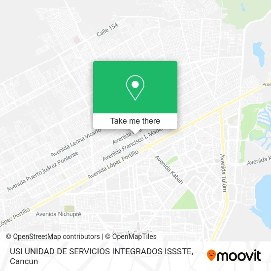 USI UNIDAD DE SERVICIOS INTEGRADOS ISSSTE map