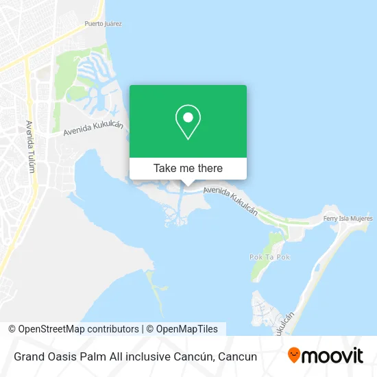 Grand Oasis Palm All inclusive Cancún map
