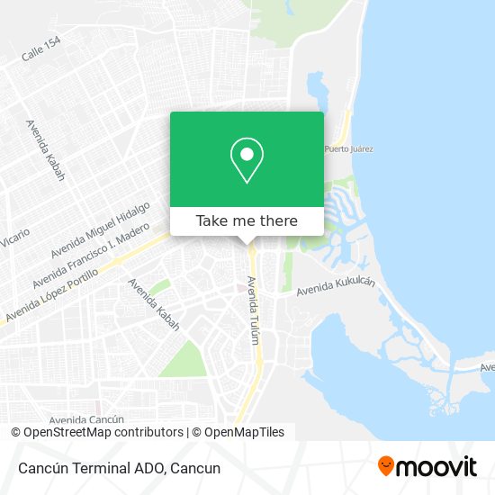 Mapa de Cancún Terminal ADO