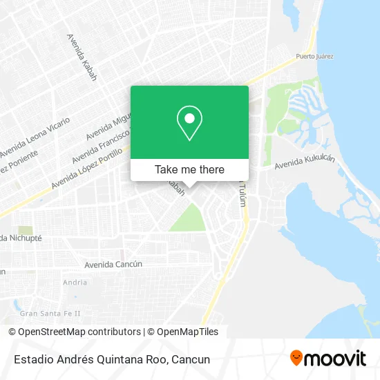Estadio Andrés Quintana Roo map