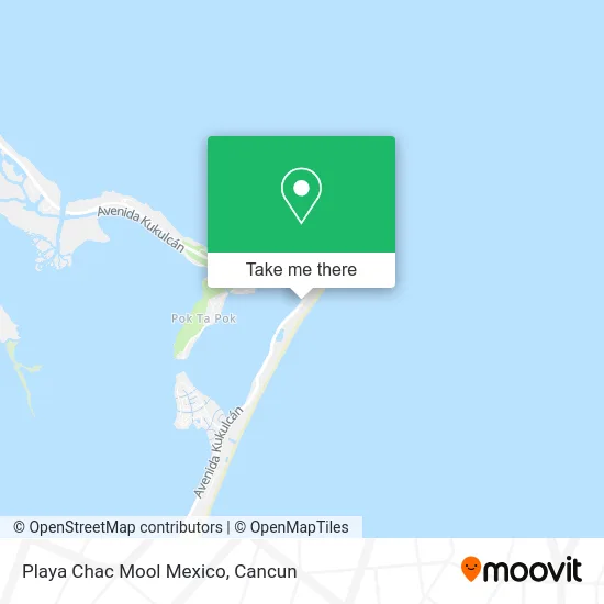 Playa Chac Mool Mexico map