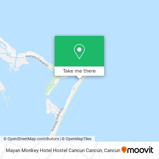Mapa de Mayan Monkey Hotel Hostel Cancun Cancún